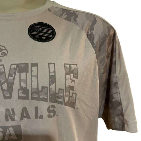 Louisville Cardinals Colosseum OHT Tan Camo SS Crew Neck Tee Shirt Mens L New - Picture 4 of 10